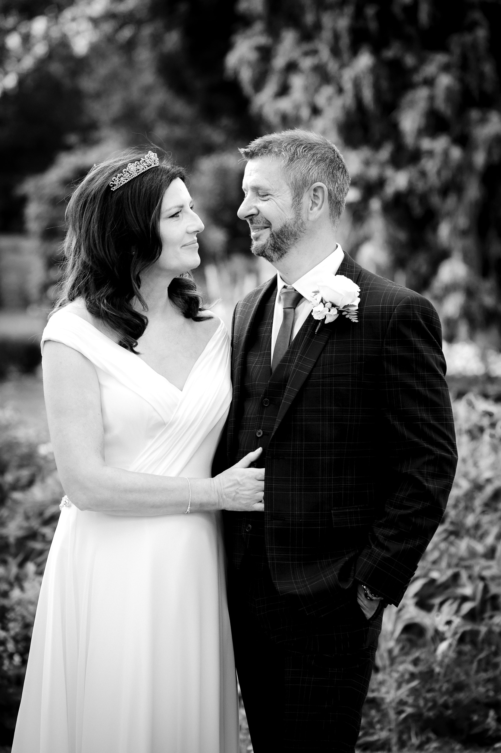 Bride and groom in The English Garden for a House House, Bexleyheath, Kent wedding