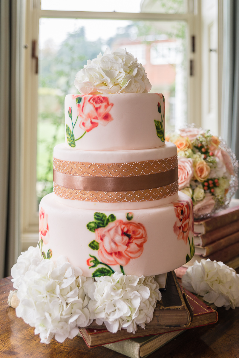 Painted Wedding Cake | Oakhouse Photography