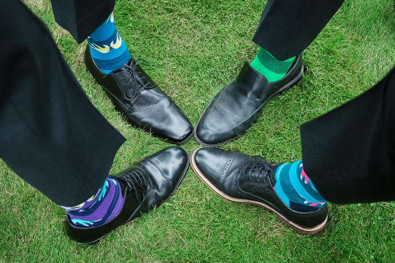 Rowhill Grange Hotel Wedding Groom's Socks | Oakhouse Photography