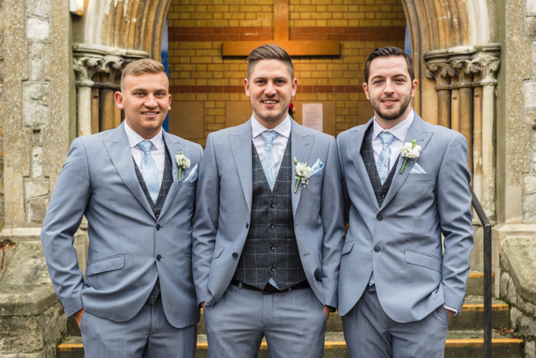 Groom with best man and usher | Sidcup Wedding of Becky & Hugo | Oakhouse Photography