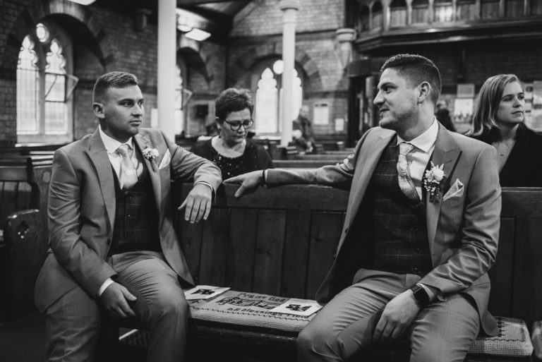 Groom and his brother before the ceremony | Sidcup Wedding of Becky & Hugo | Oakhouse Photography