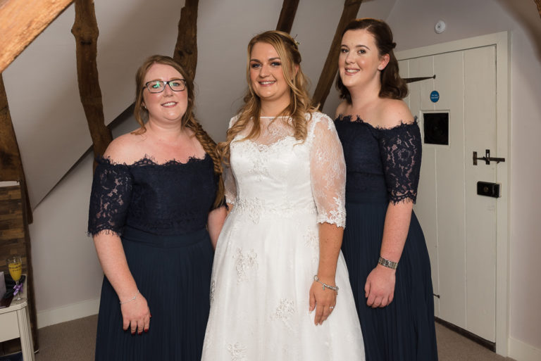 Bride and bridesmaids at The Sun Inn Faversham Kent | Oakhouse Photography