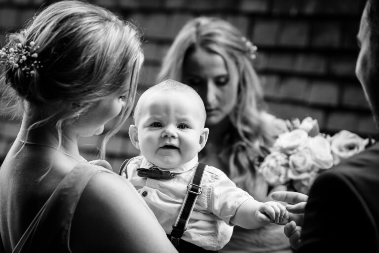 Bridesmaids and baby at Wadhurst Church, Wadhurst, East Sussex | Oakhouse Photography