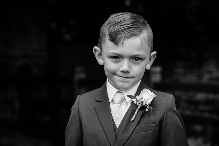 Portrait of pageboy at Wadhurst Church, Wadhurst, East Sussex | Oakhouse Photography