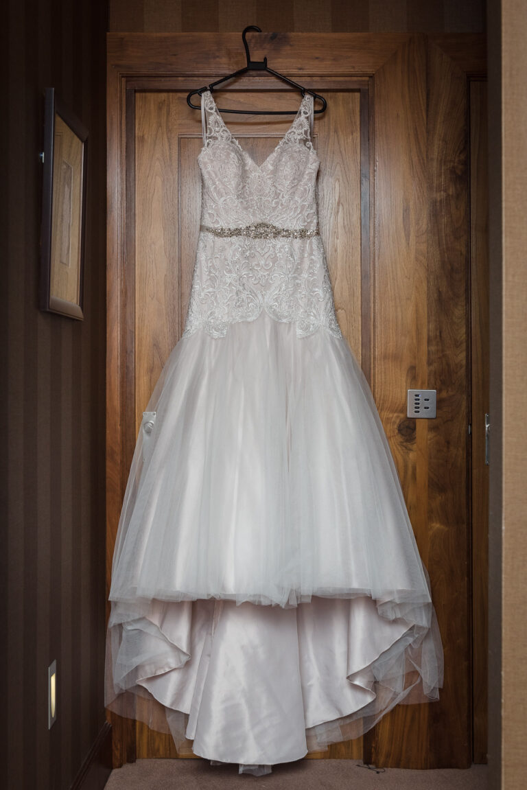 Wedding dress on display at the Chelsea Harbour Hotel, Chelsea Harbour, London