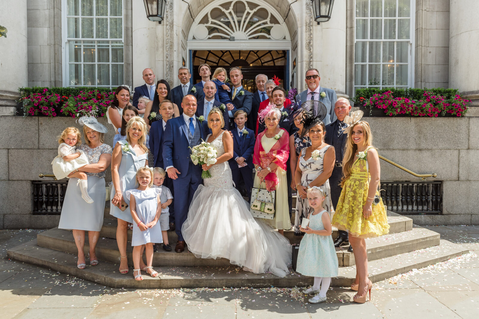 Chelsea Old Town Hall wedding group photograph