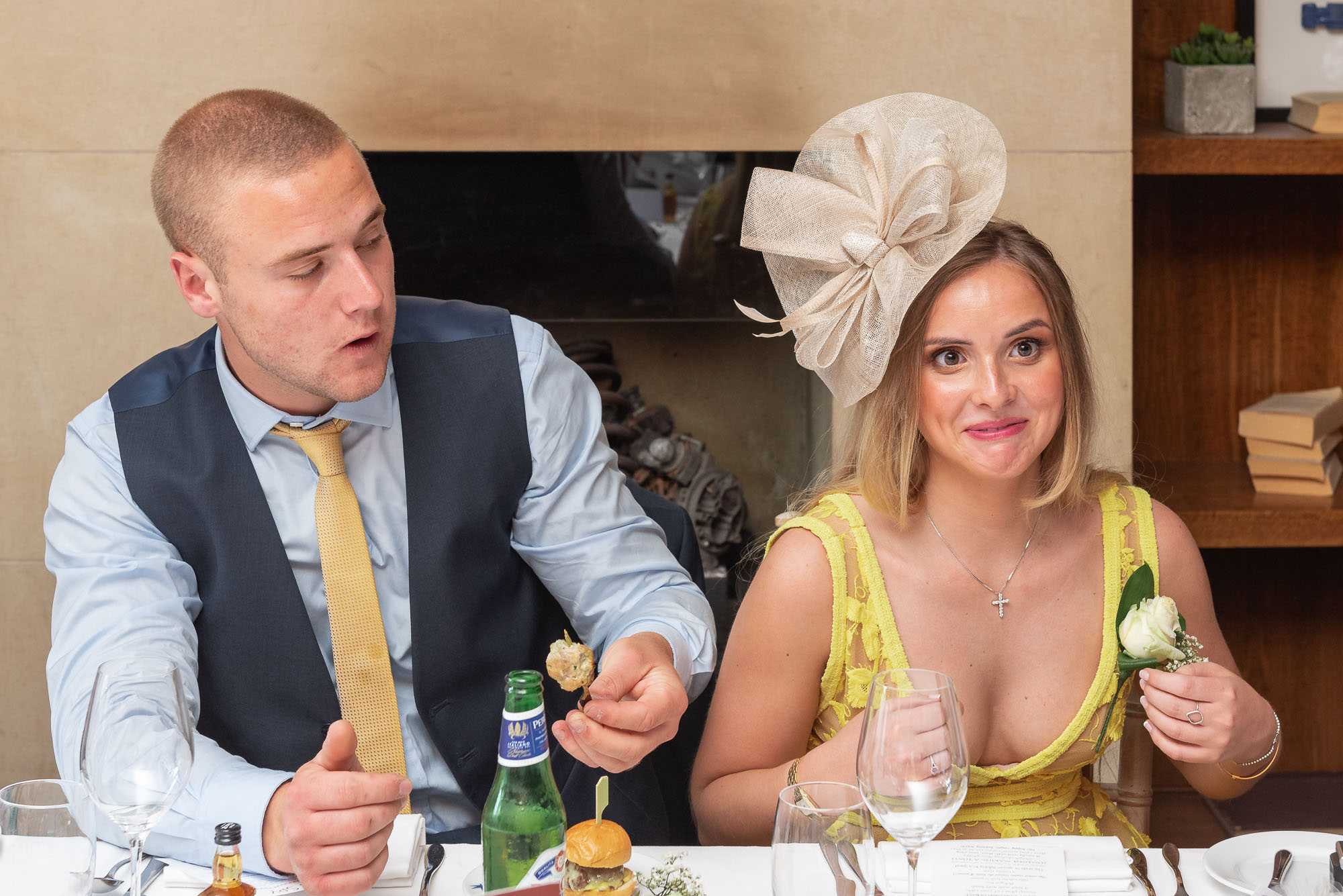 Wedding guests at the reception in Bluebird Chelsea